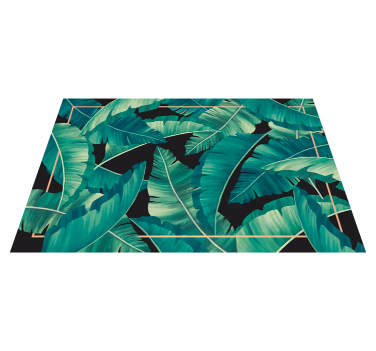 Tapis vinyle nature motifs feuilles tropicales - TenStickers