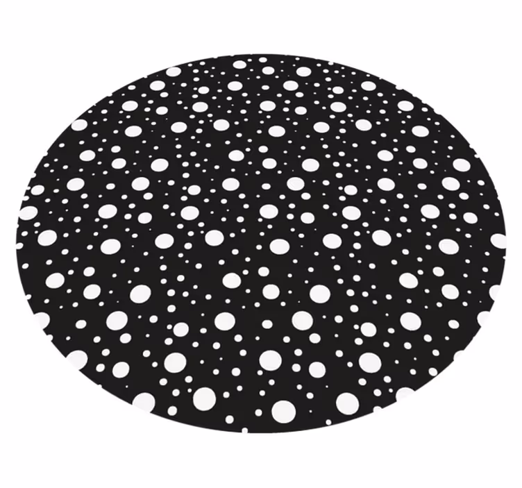 Tapis vinyle chambre bébé pois gris et noirs - TenStickers