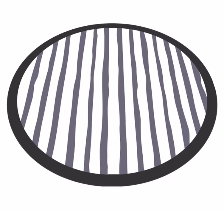 Tapis vinyle rayures motif ovale rayé - TenStickers
