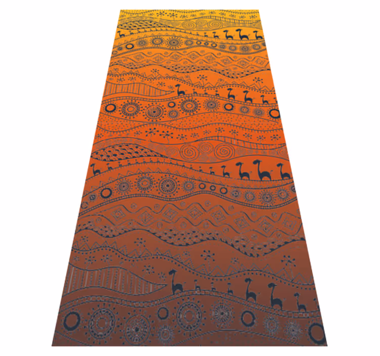 Tapis vinyle éthnique motifs abstraits culturels - TenStickers