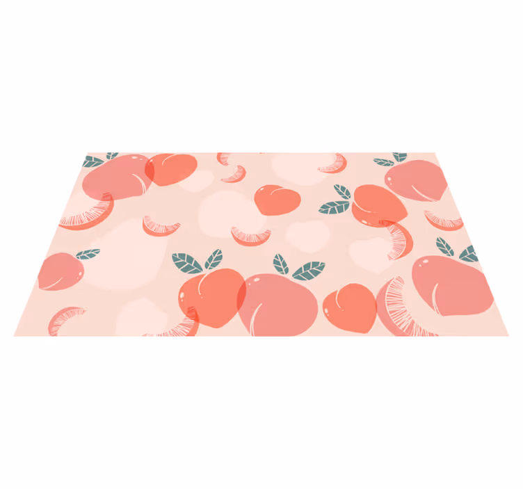 Tapis vinyle fleurs et plantes motifs fruités - TenStickers