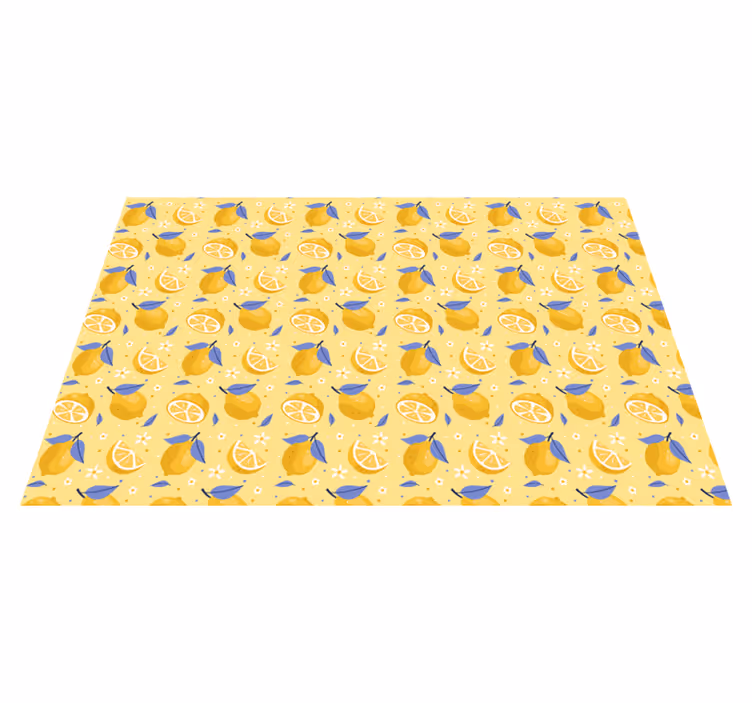 Tapis vinyle cuisine délice à motif citron - TenStickers
