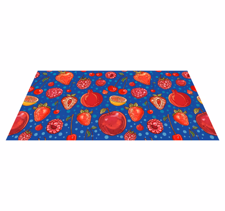 Tapis vinyle cuisine conception de baies colorées - TenStickers