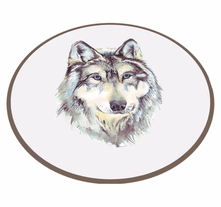 Tapis vinyle animal illustration de loup - TenStickers