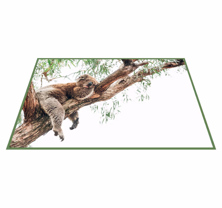 Tapis vinyle animal scène de l'arbre à koalas - TenStickers