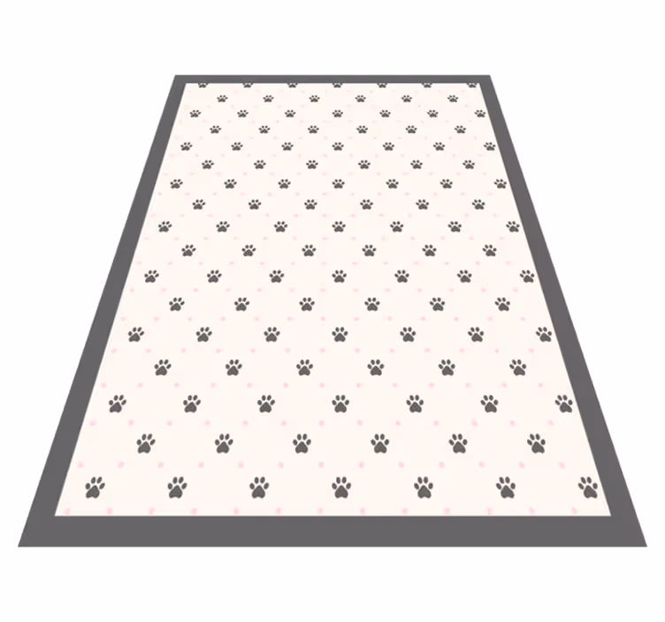 Tapis vinyle animal motif d'empreinte de patte - TenStickers