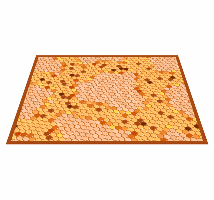 Tapis vinyle cuisine design hexagone nid d'abeille - TenStickers