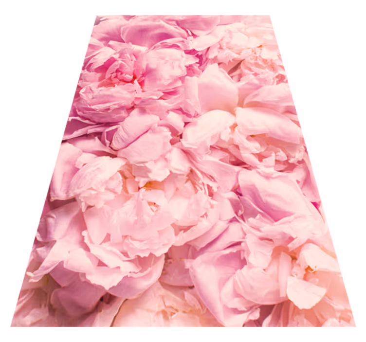 Tapis vinyle salon détails rose doux - TenStickers