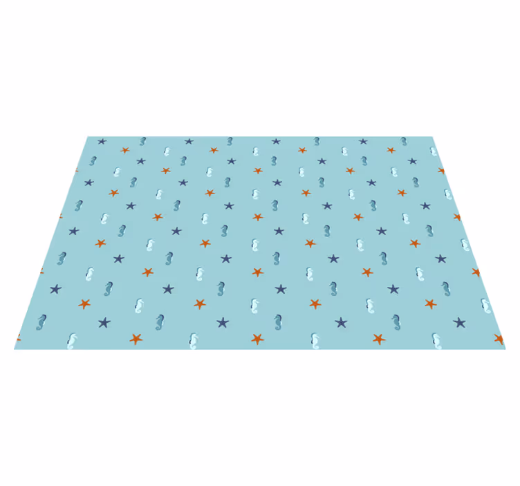Tapis vinyle étoile motif étoiles bleues - TenStickers