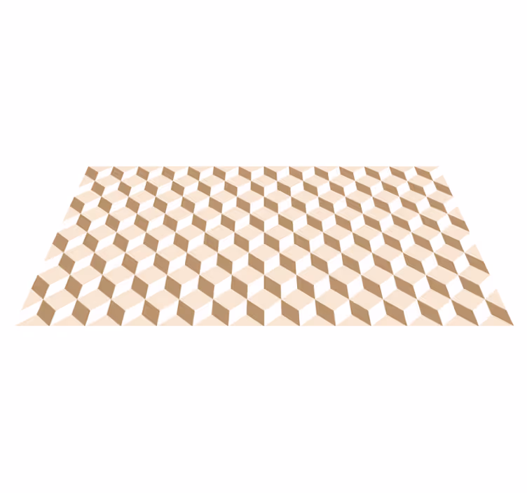 Tapis vinyle cuisine motif en nid d'abeille cubique - TenStickers