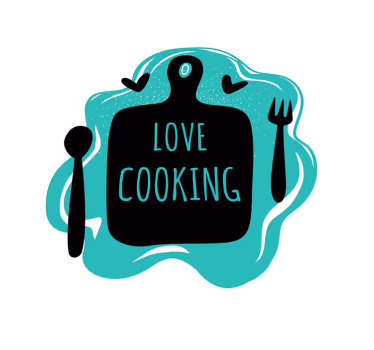 Tapis vinyle cuisine planche à découper j'adore cuisiner - TenStickers