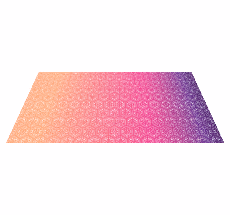 Tapis vinyles géométriques arrangement hexagonal rose - TenStickers