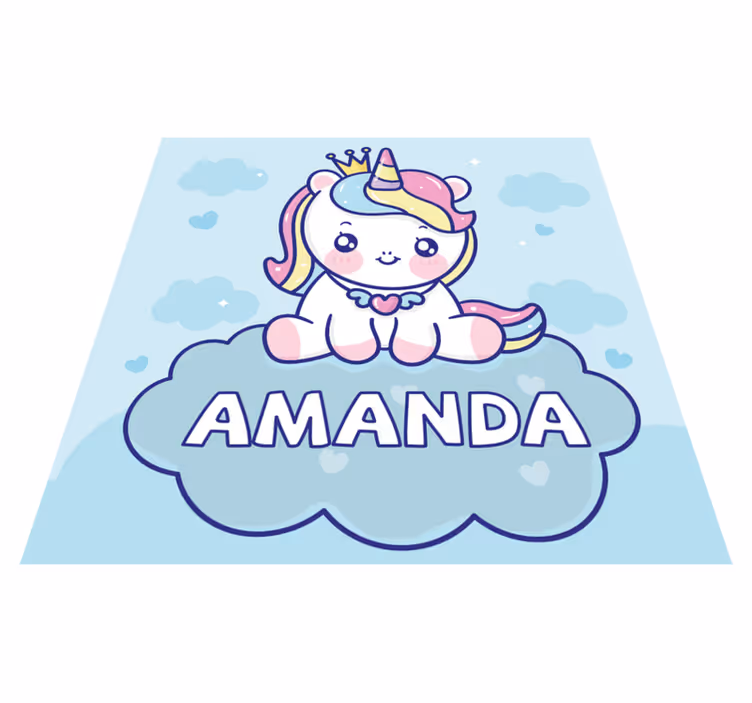 Tapis vinyle autres tapis licorne bébé personnalisée - TenStickers
