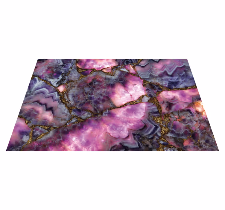 Tapis vinyle marbre conception de veines violettes - TenStickers
