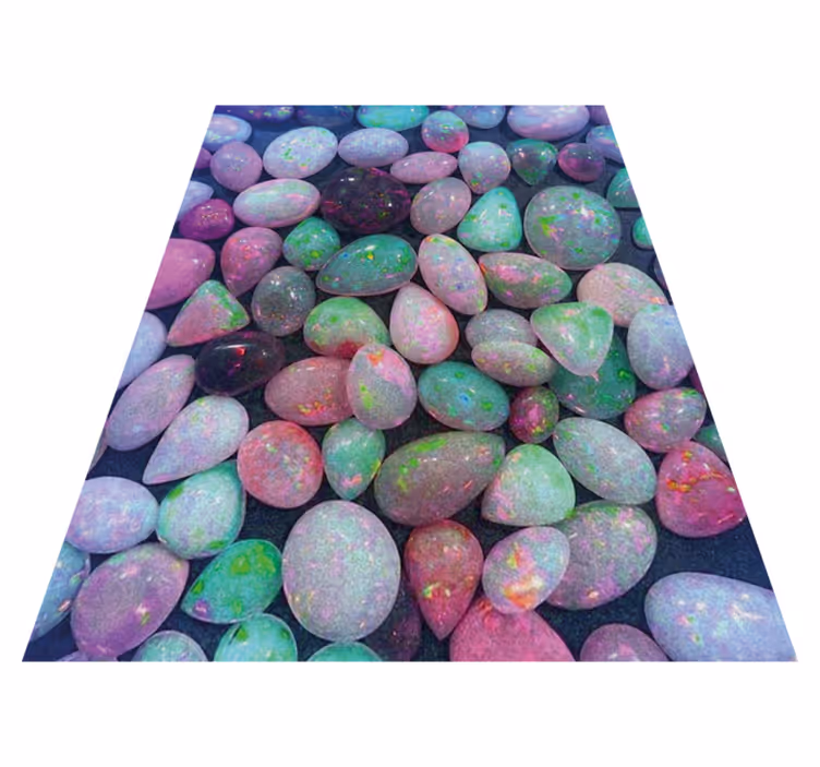 Tapis vinyle pierre galet coloré - TenStickers