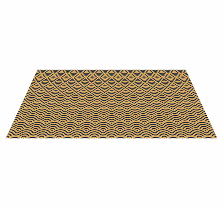 Tapis vinyles géométriques aspect à motifs ondulés - TenStickers