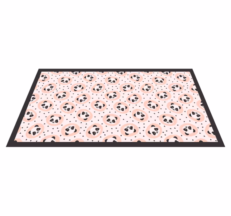 Tapis vinyle animal visages de bébé panda - TenStickers