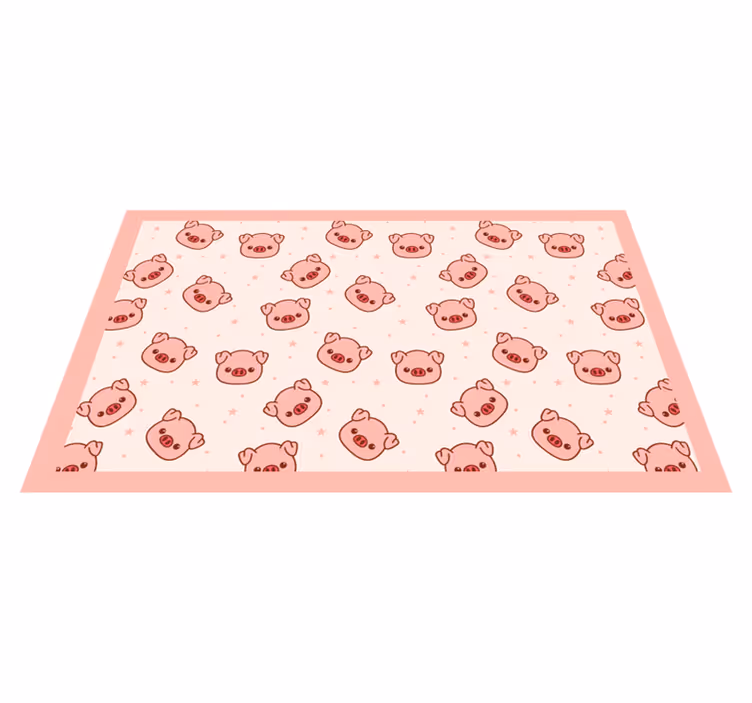 Tapis vinyle pour enfants motifs de cochons mignons - TenStickers