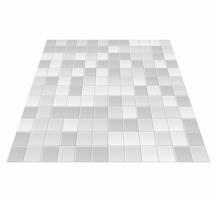 Tapis vinyle salle de bain mosaïque grise élégante - TenStickers