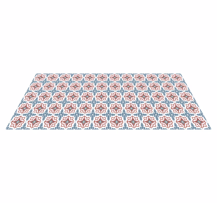Tapis mosaique vinyle élément d'inspiration botanique - TenStickers