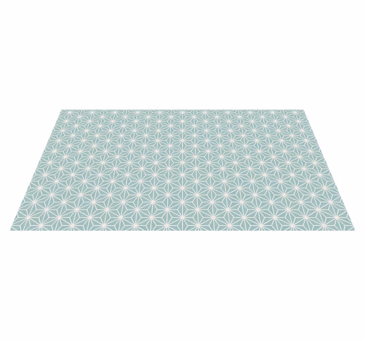 Tapis vinyles géométriques éclat d'étoile verte - TenStickers