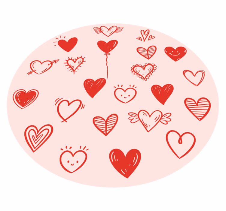 Tapis vinyle ado illustration de coeur - TenStickers