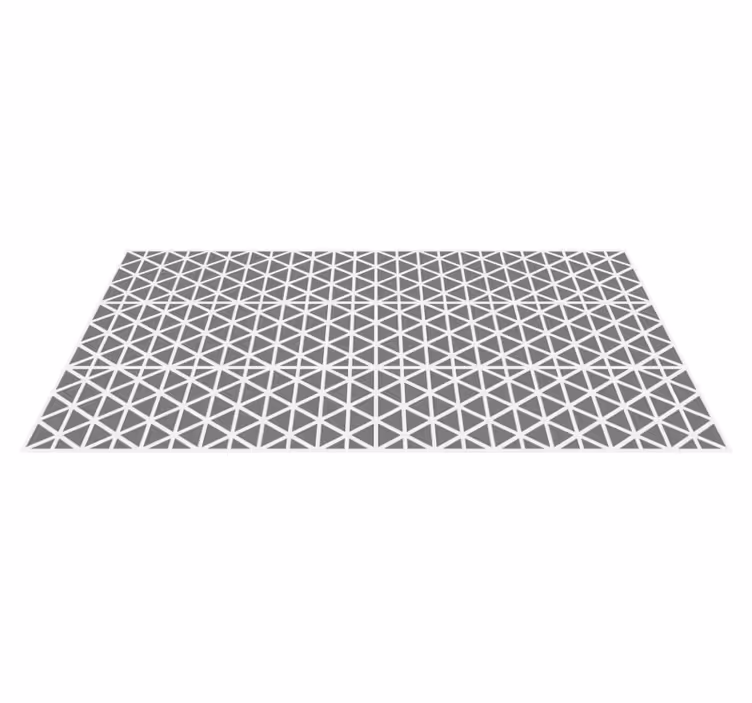 Tapis vinyle cuisine élément gris triangulaire - TenStickers