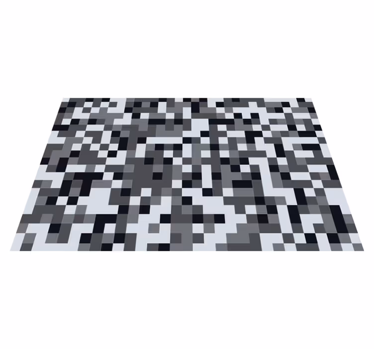 Tapis vinyles géométriques motif gris pixelisé - TenStickers