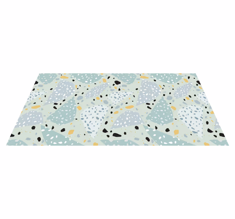 Tapis vinyle texture forme de galet abstraite - TenStickers