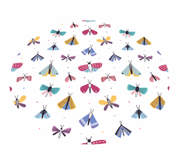 Tapis vinyle chambre bébé collection d'insectes colorés - TenStickers