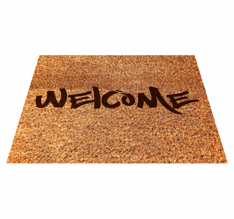 Tapis vinyle citation bienvenue coco jeune style - TenStickers