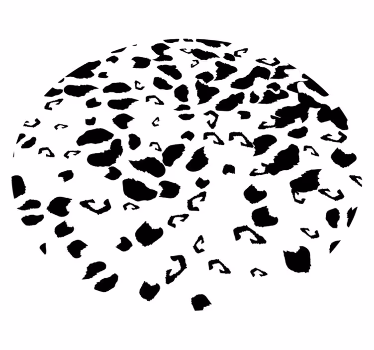 Tapis vinyle animal taches de girafe noires et blanches - TenStickers