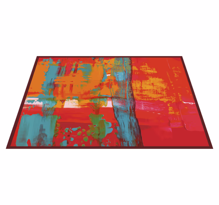 Tapis vinyles géométriques traits de peinture abstraits - TenStickers