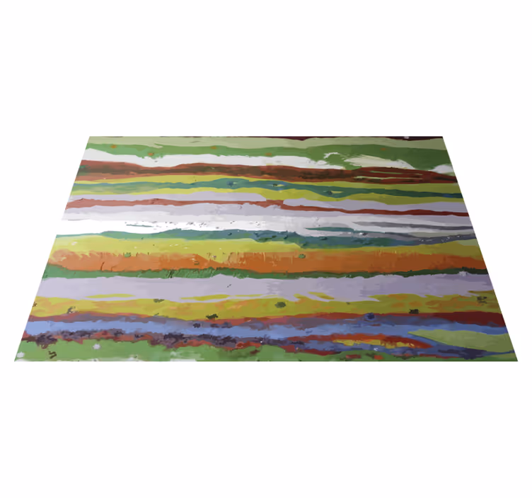 Tapis vinyle rayures couleurs peintes vibrantes - TenStickers