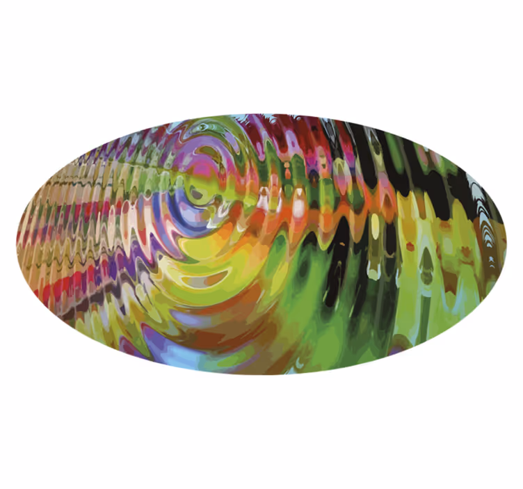 Tapis vinyle textures motif ondulé coloré - TenStickers