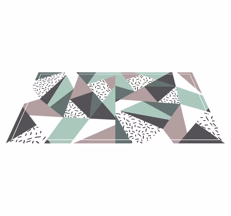 Tapis vinyles géométriques formes triangulaires abstraites - TenStickers