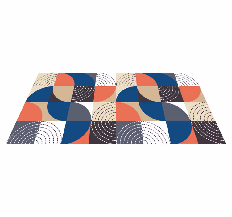 Tapis vinyles géométriques design moderne abstrait - TenStickers