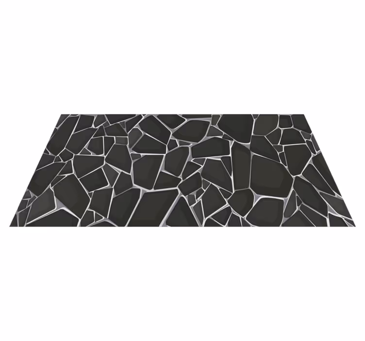 Tapis vinyle pierre motif galets élégant - TenStickers
