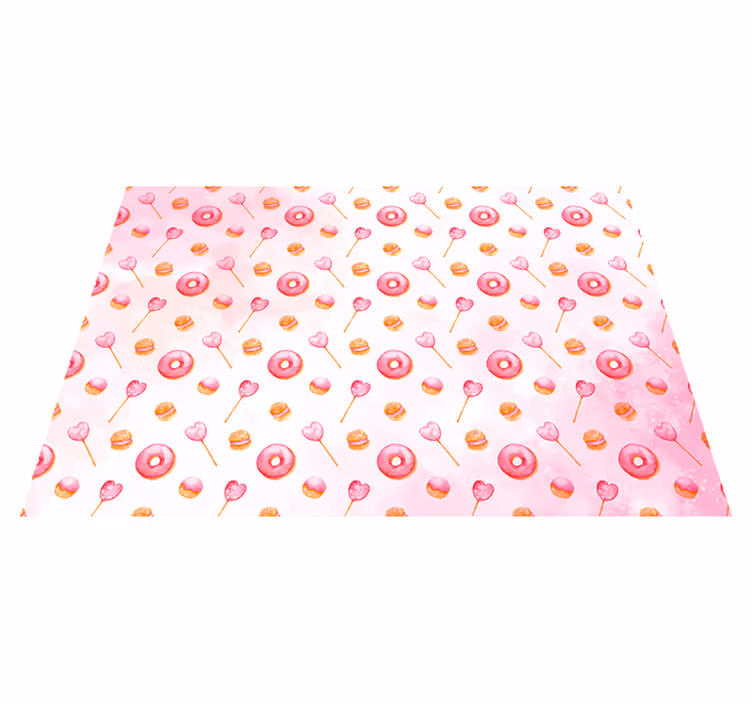Tapis vinyle cuisine doux délice bonheur - TenStickers