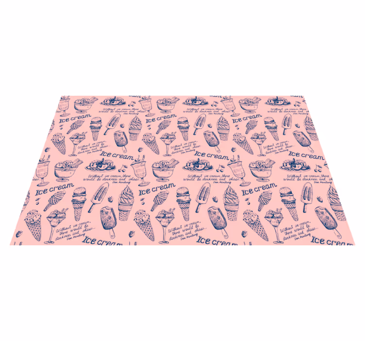 Tapis vinyle cuisine délices glacés - TenStickers