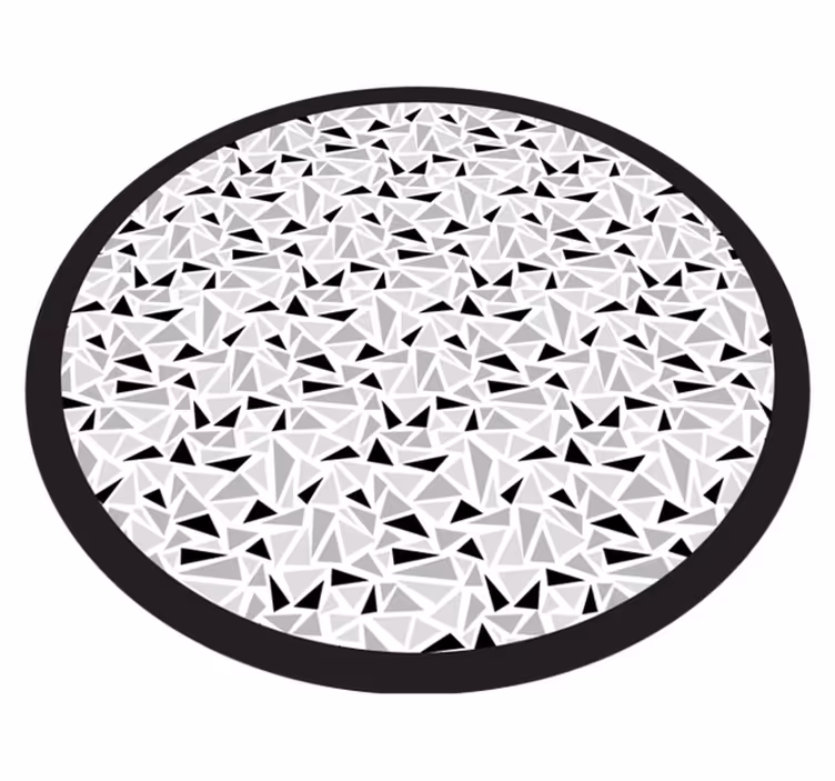 Tapis vinyles géométriques triangles noirs et gris - TenStickers