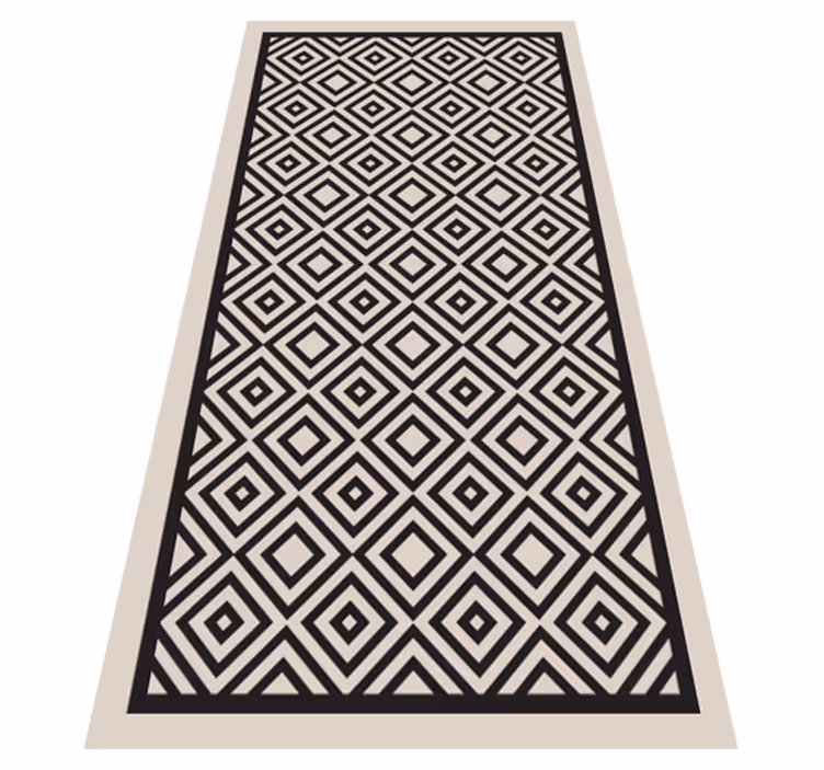 Tapis vinyles géométriques jeu de motifs en losange - TenStickers