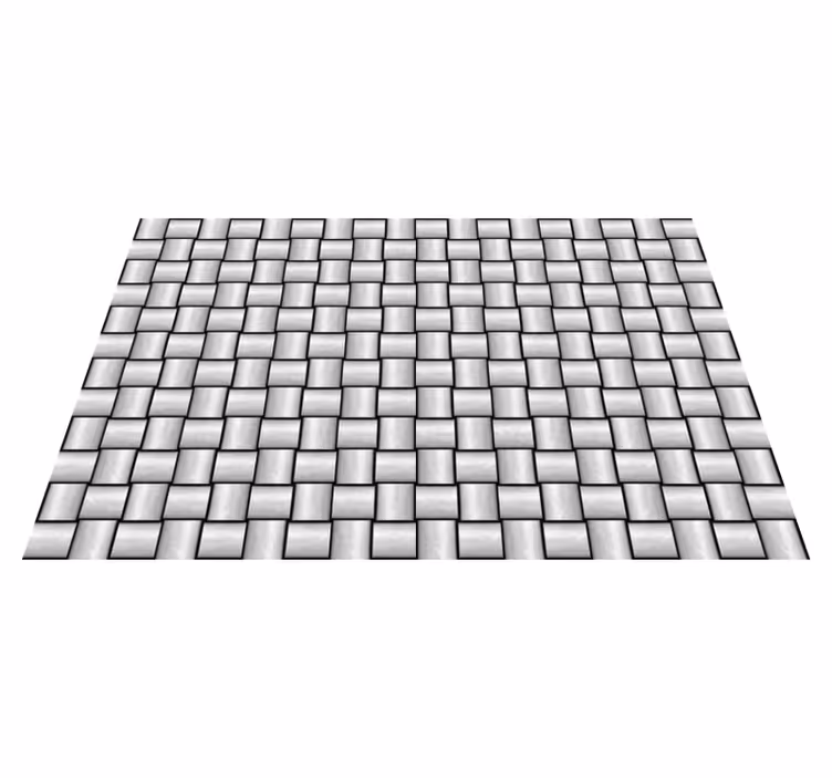 Tapis vinyle marbre motif de carrés gris - TenStickers