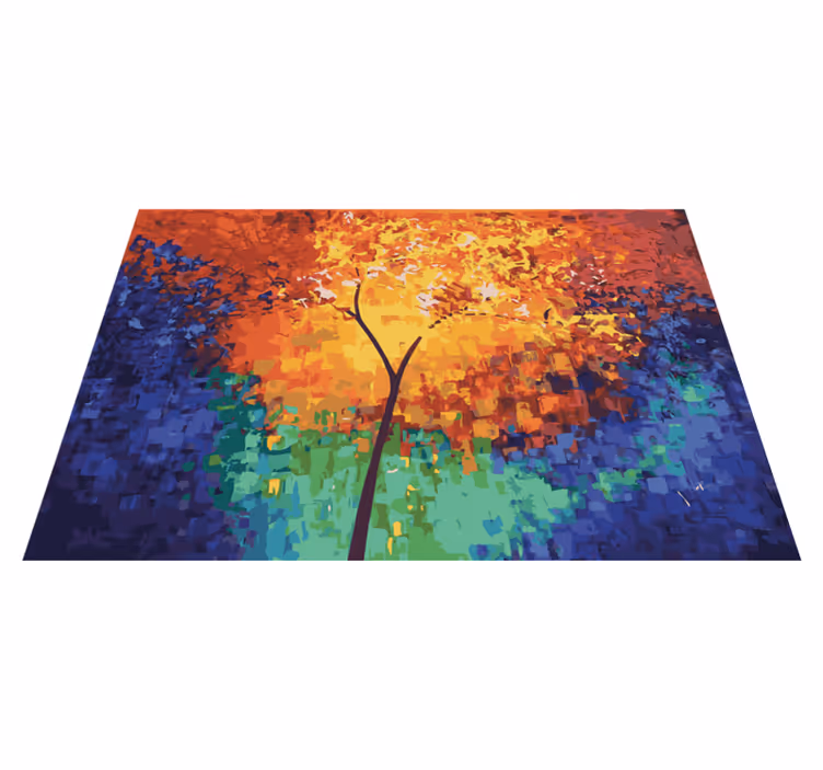 Tapis vinyle nature éclat d'arbre coloré - TenStickers