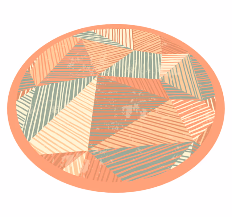 Tapis vinyles géométriques jeu de couleurs de triangles - TenStickers
