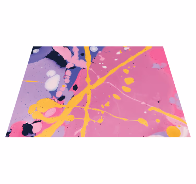 Tapis vinyle texture éclaboussures abstraites colorées - TenStickers