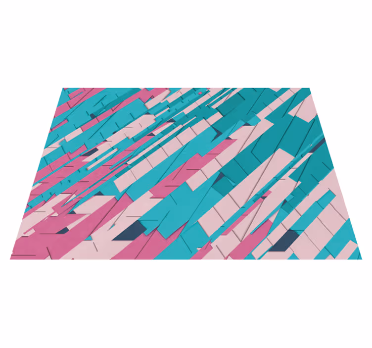 Tapis vinyles géométriques motif angulaire abstrait - TenStickers