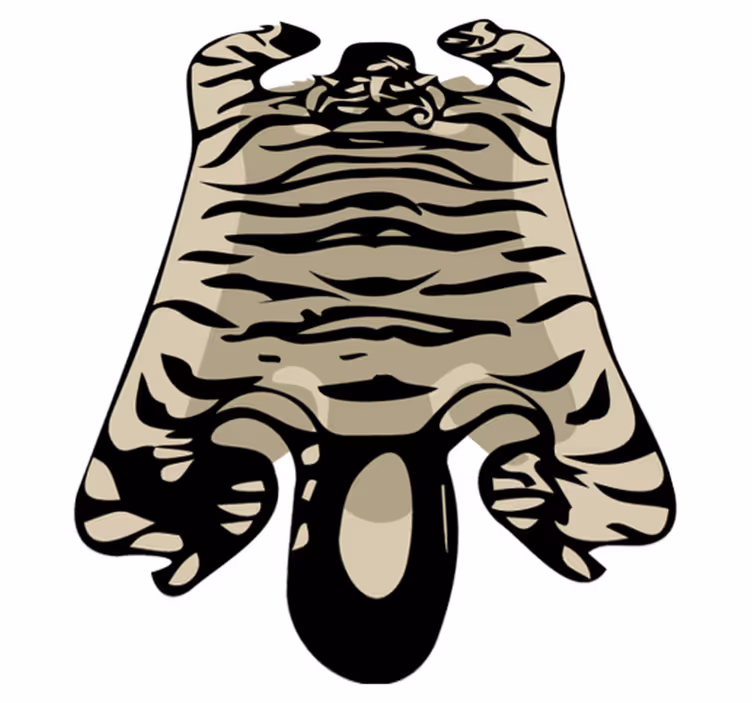 Tapis vinyle animal rayures de tigre élégantes - TenStickers