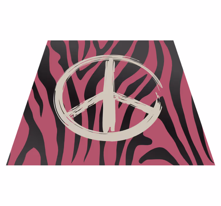 Tapis vinyle animal motif de signe de paix - TenStickers