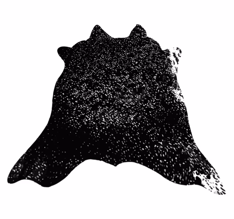 Tapis vinyle animal cuir de vachette moucheté noir - TenStickers